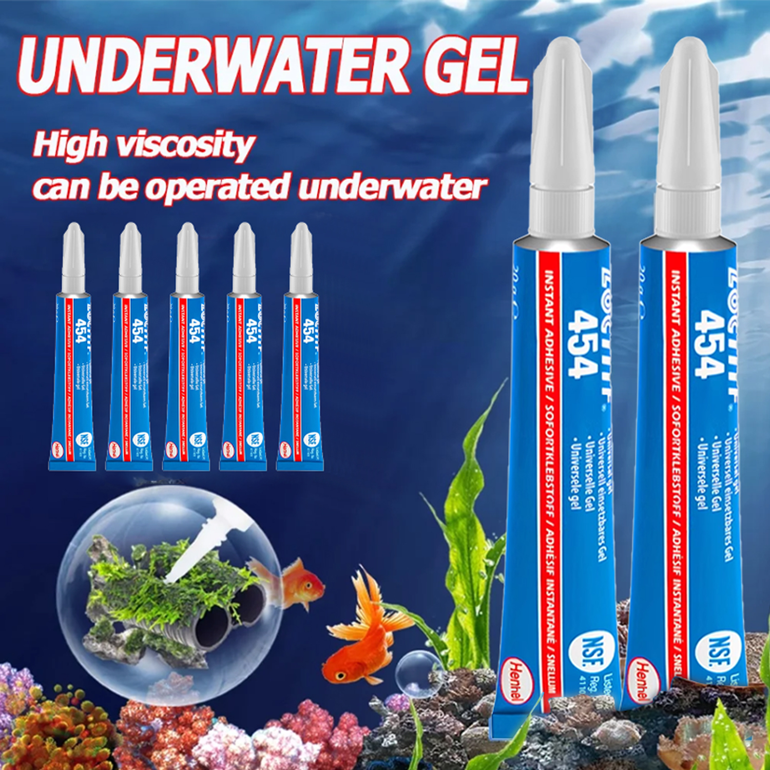 Aquarium Plant Glue - 20g Fish Tank Landscaping Moss Glue