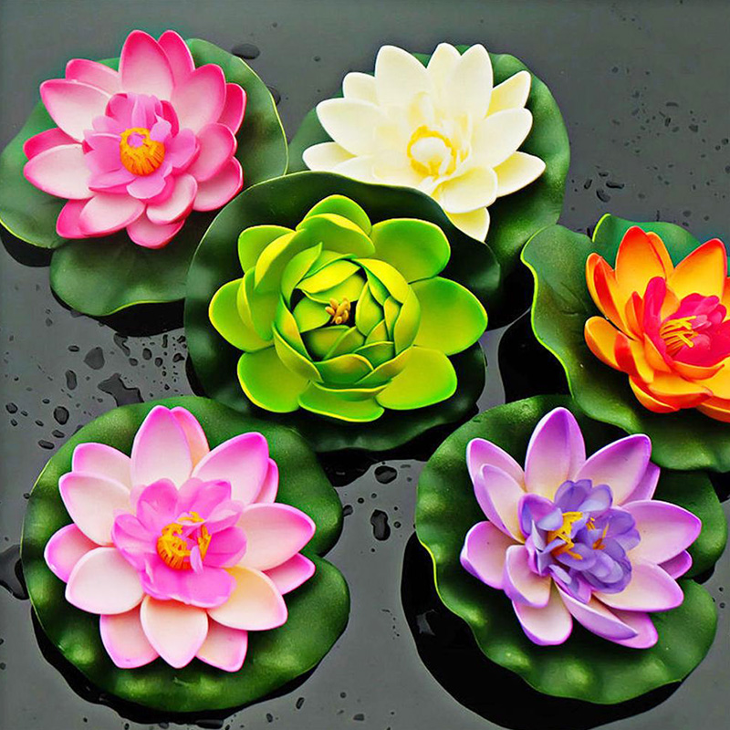 Aquarium Plants Book - 10cm/18cm Artificial Lotus Fake Plant Pond