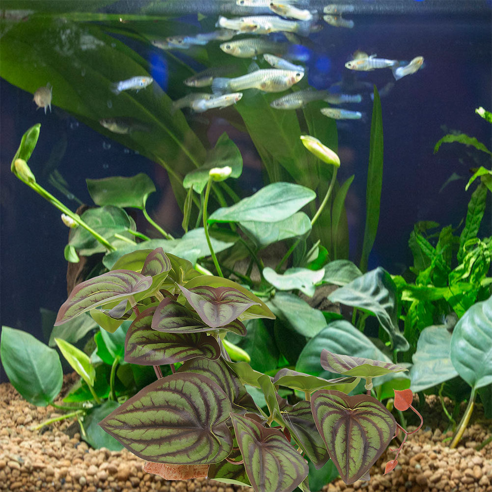 Aquarium Plant Ornament - Lifelike Artificial Reptile Plants for Terrarium