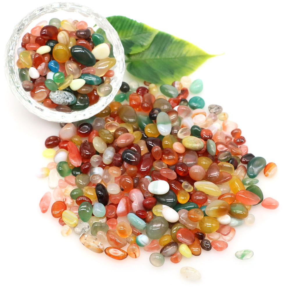 Aquarium Plant Ornament - Natural Stone Tumbled Agate Gravel Crystals