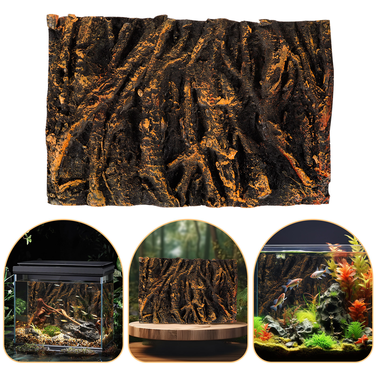 Aquarium Plants Book - 3D Tree Root PU Aquarium Background