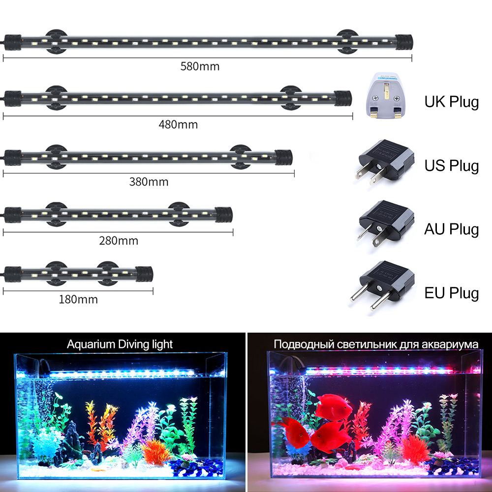 Aquarium Plant Ornament - 90-260V Aquarium Light LED Waterproof Fish