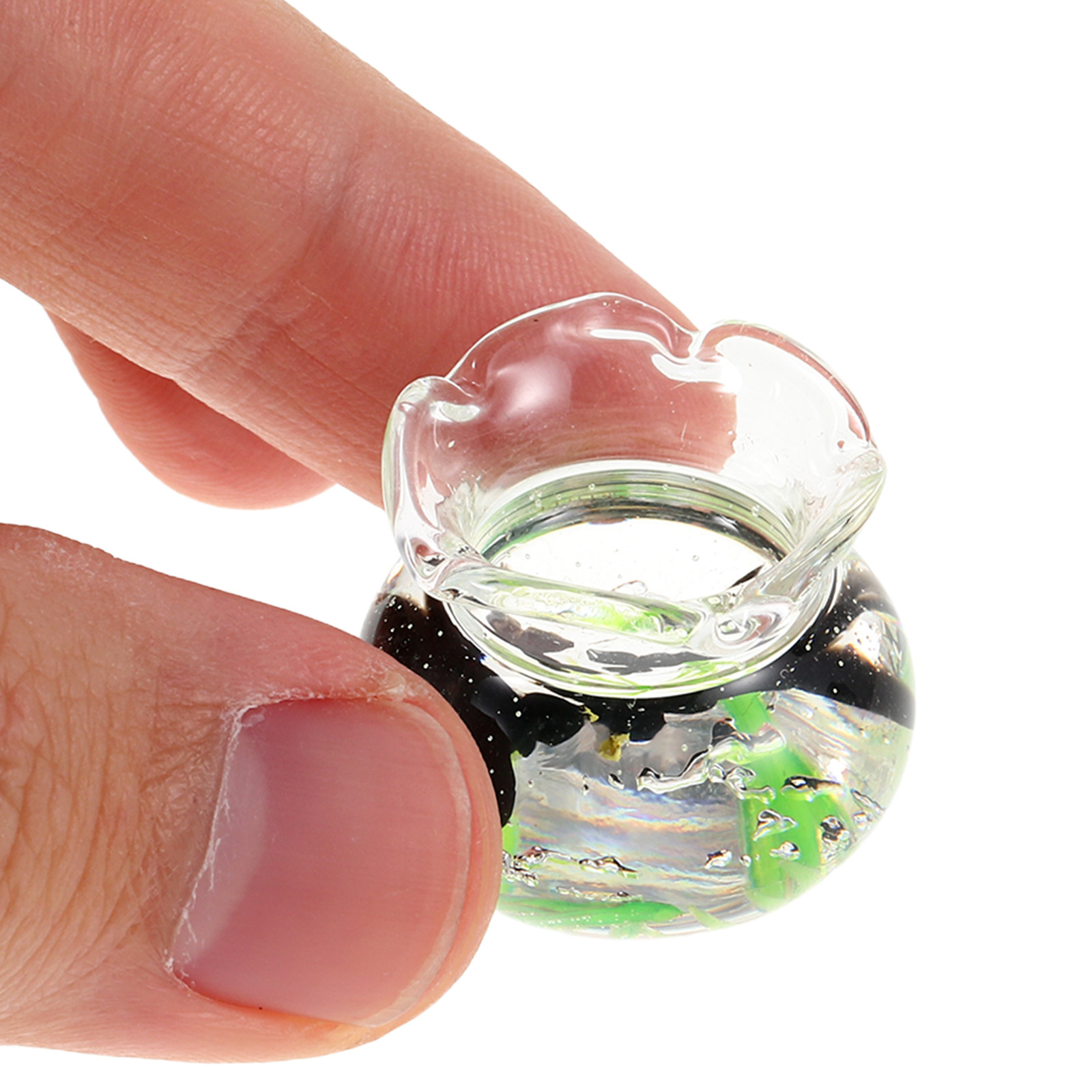 Aquarium Plant Ornament - Mini Round Resin Fish Bowl Tiny