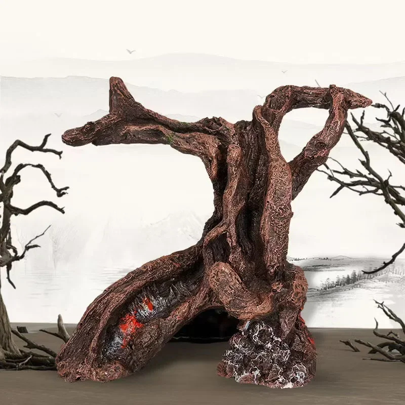 Resin Tree Cave Holes Aquarium - مراجعة Aquarium Plant Guide وسعره
