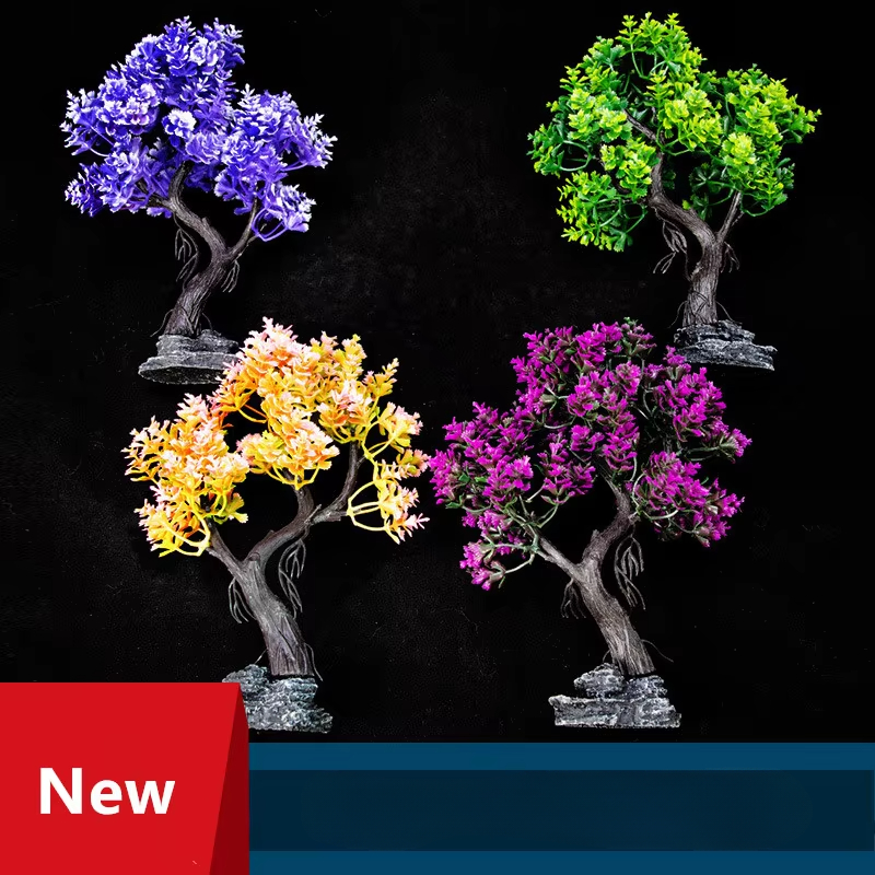 New Simulation Moss Tree Fish  - مراجعة Aquarium Plant Guide وسعره