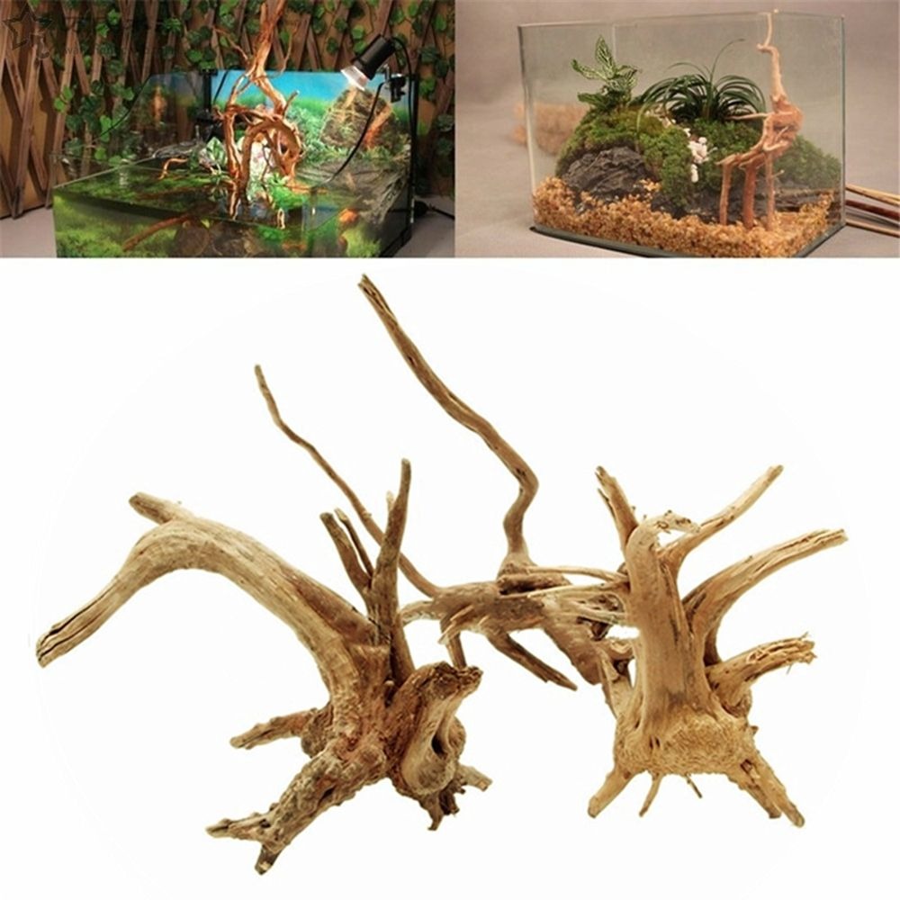 New Natural Wooden Fish Tank D - مراجعة Aquarium Plant Root Tabs وسعره
