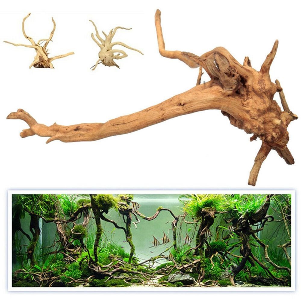 New Natural Wooden Fish Tank D - مراجعة Aquarium Plant Root Tabs وسعره