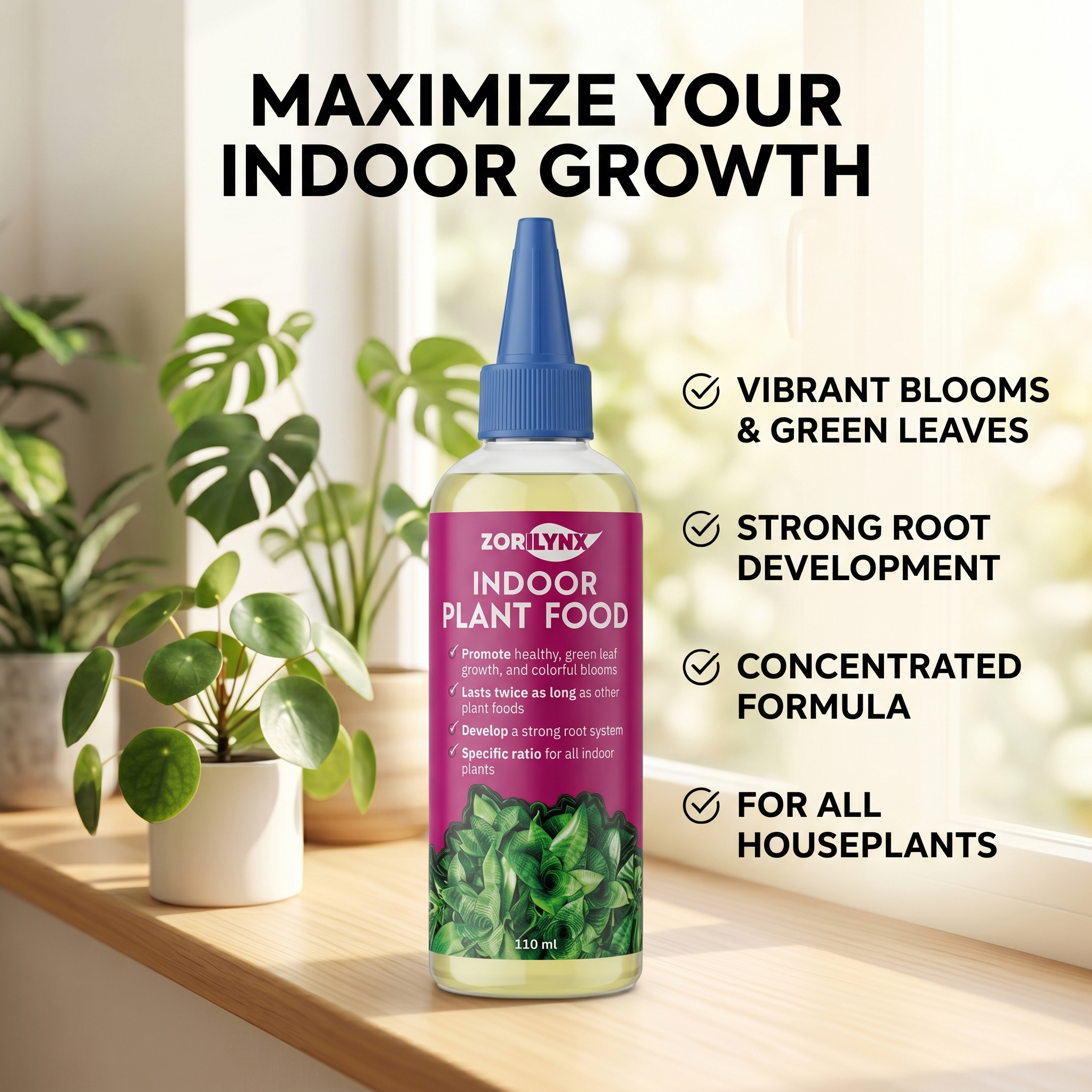 ZORILYNX Indoor Plant Food Liq - مراجعة Liquid Fertilizer All In وسعره