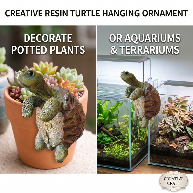 Fishing Turtle Hanging Turtle  - مراجعة Aquarium Plant Ornament وسعره
