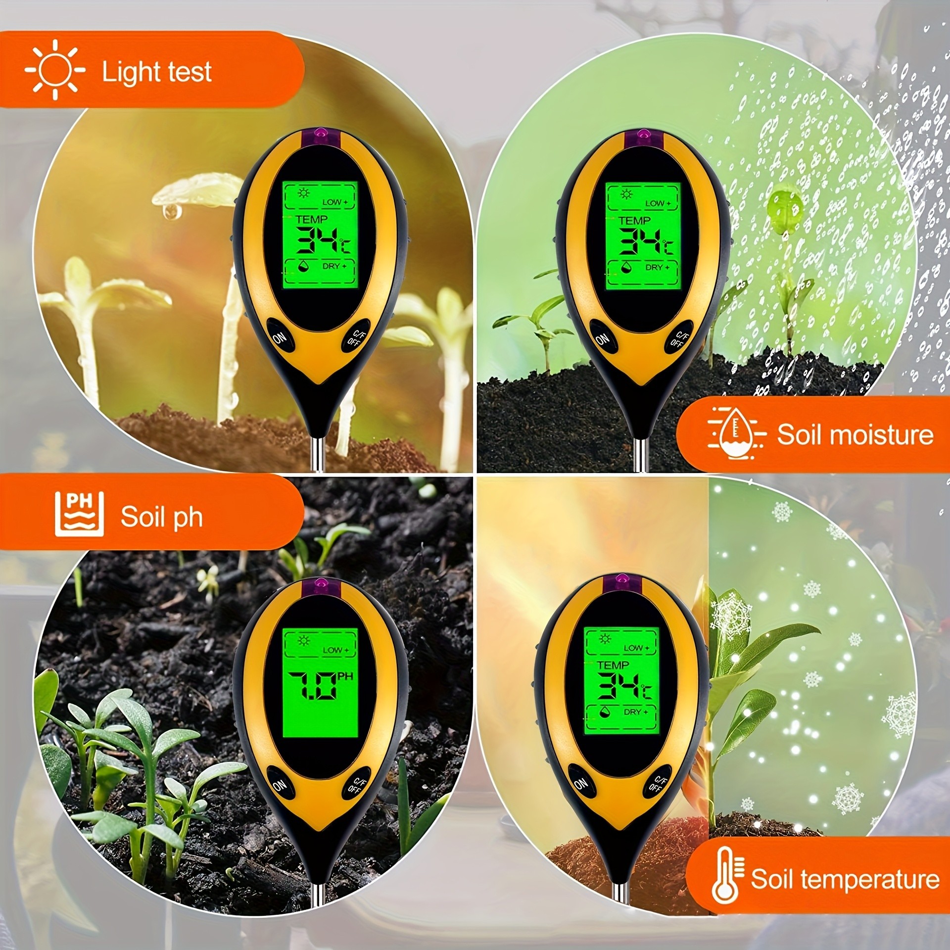 Soil PH Tester 4 in 1 PH Soil  - مراجعة Tissue Culture Plant وسعره