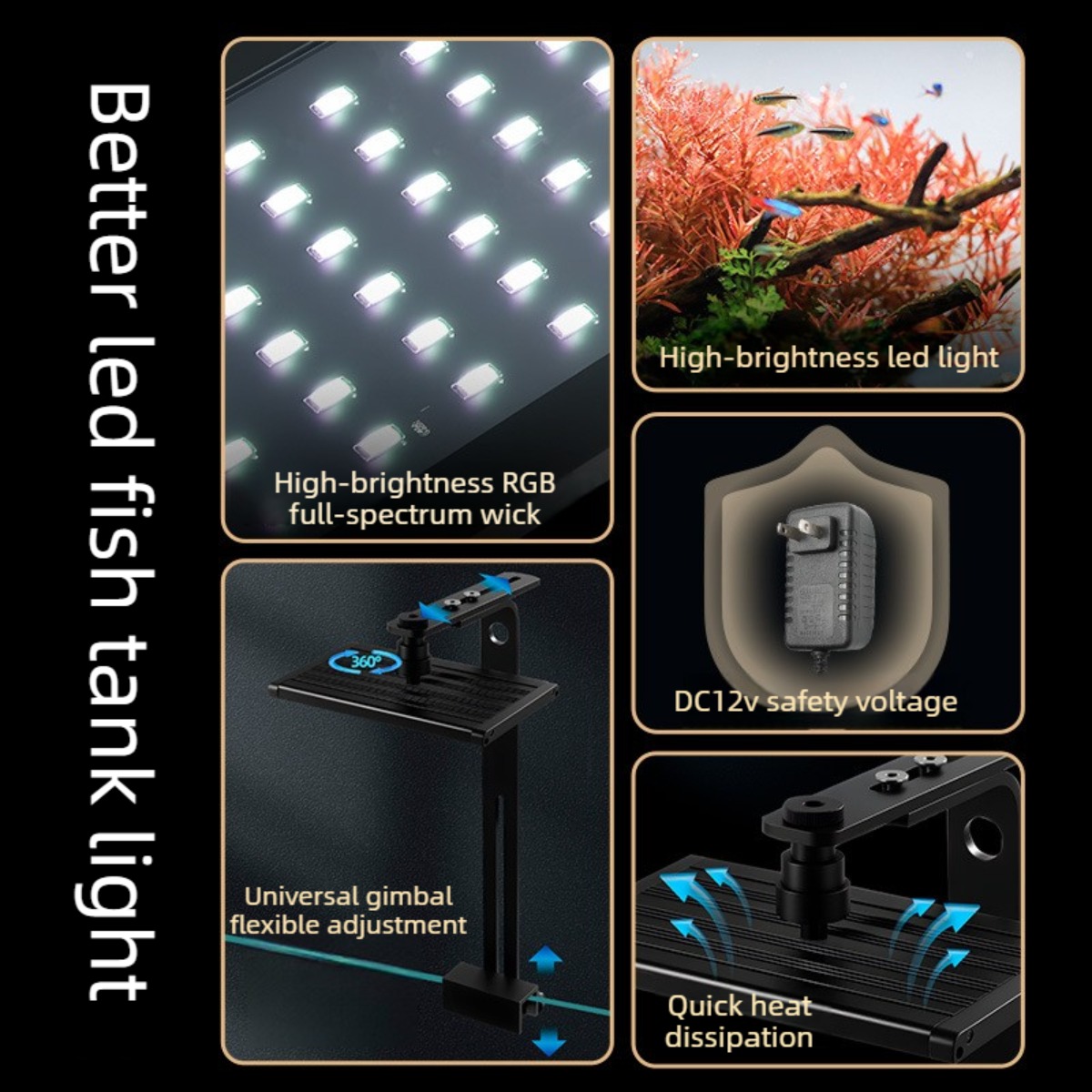 Dimmable LED Aquarium Light wi - مراجعة Planted Aquarium Freshwater وسعره