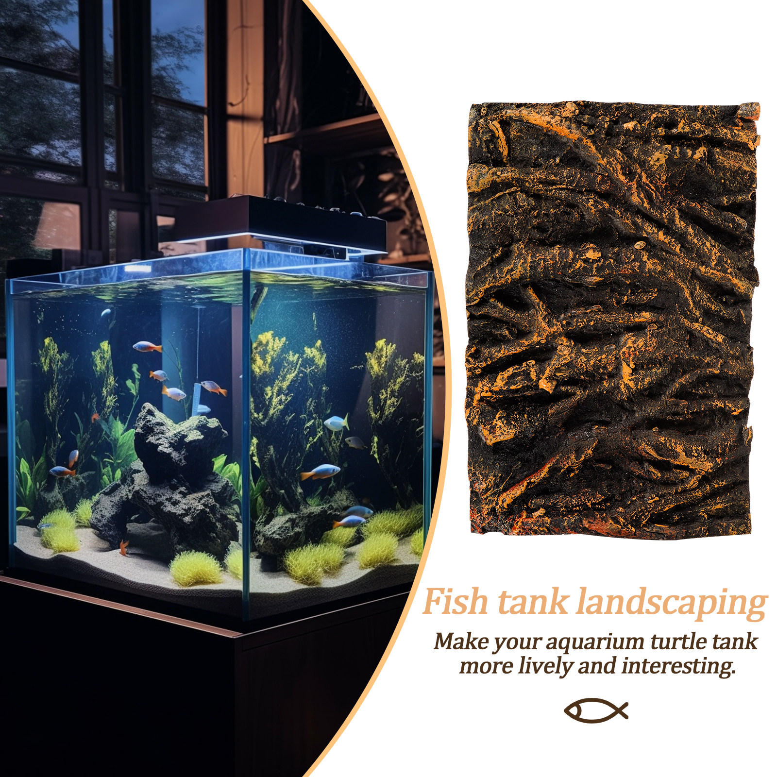 3D Tree Root PU Aquarium Backg - مراجعة Aquarium Plants Book وسعره