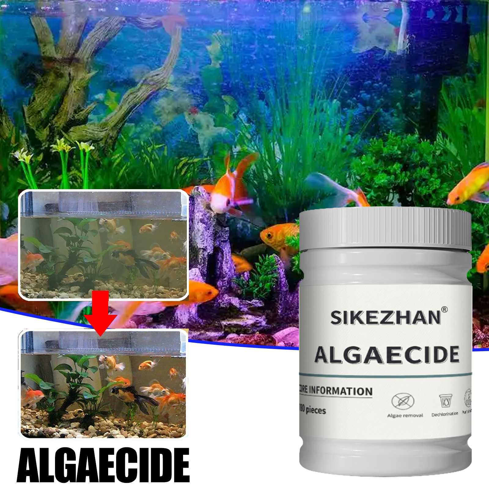 Fish Tank Algaecide Tablets，Cl - مراجعة Planted Aquarium Algae Control وسعره