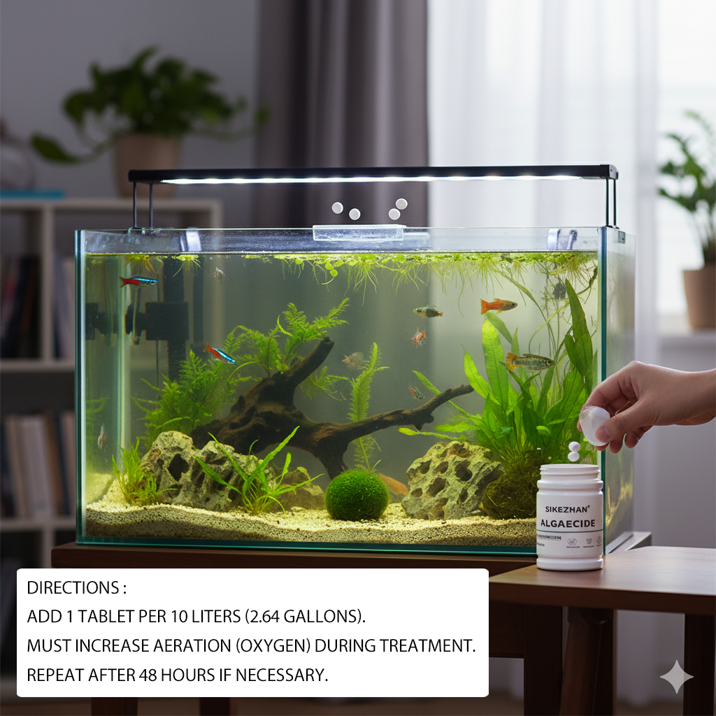 Fish Tank Algaecide Tablets，Cl - مراجعة Planted Aquarium Algae Control وسعره