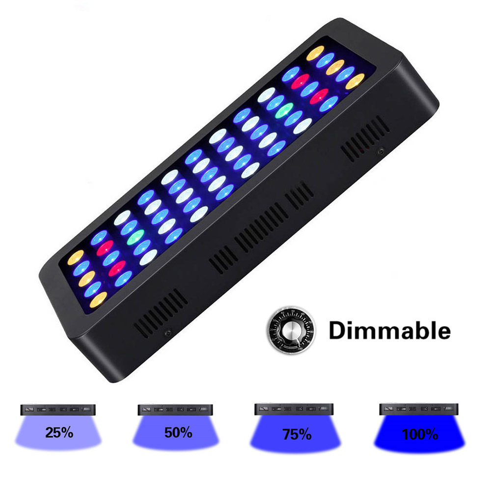 165W LED Aquariums Light Dimma - مراجعة Planted Aquarium Freshwater وسعره