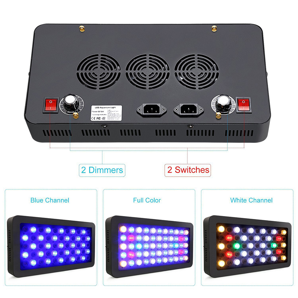 165W LED Aquariums Light Dimma - مراجعة Planted Aquarium Freshwater وسعره