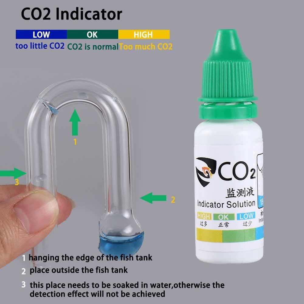 Term Grass Aquarium Tester Mon - مراجعة Glass Co2 Drop Checker وسعره