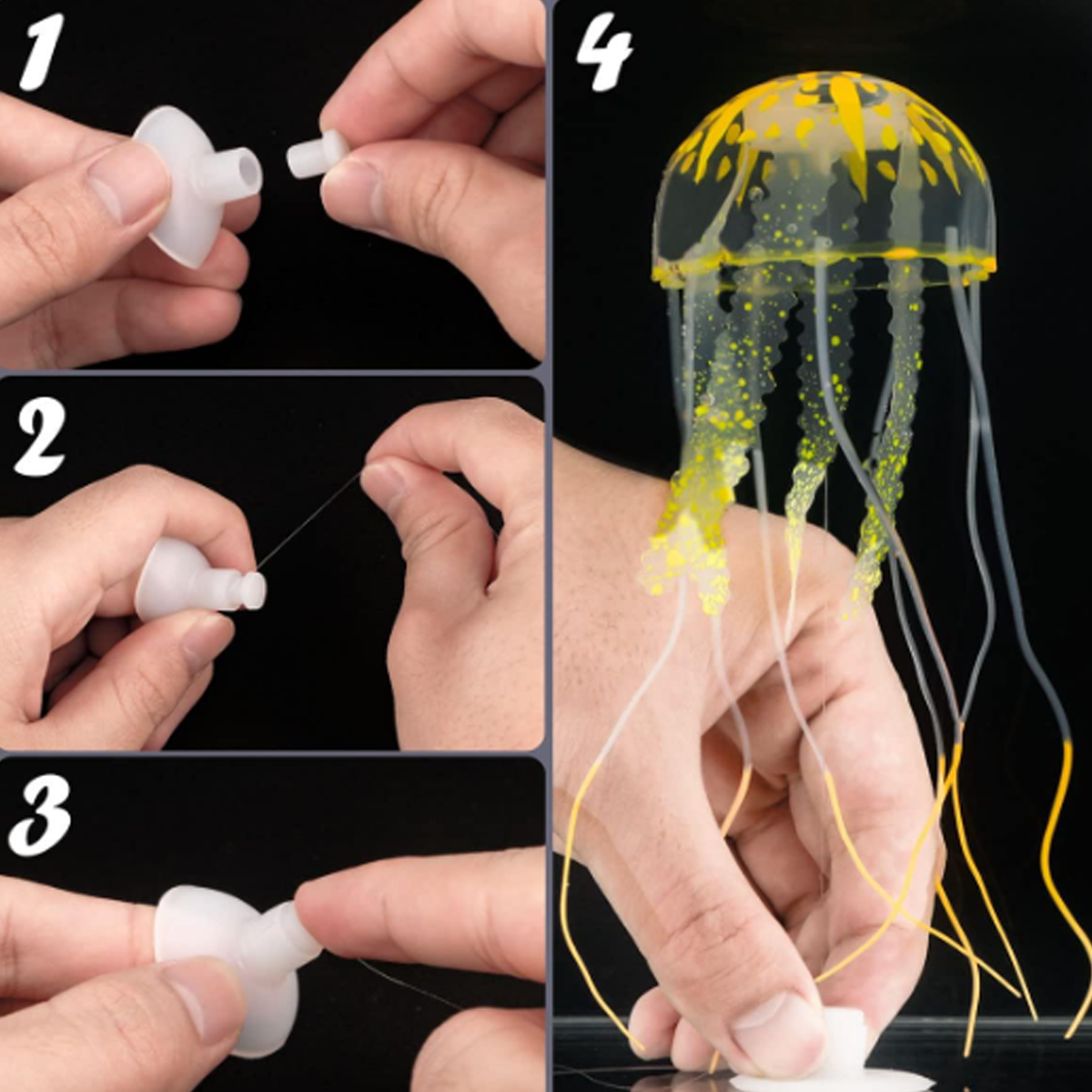 1 Pc Coral Moon Jellyfish Aqua - مراجعة Aquarium Plant Glue وسعره