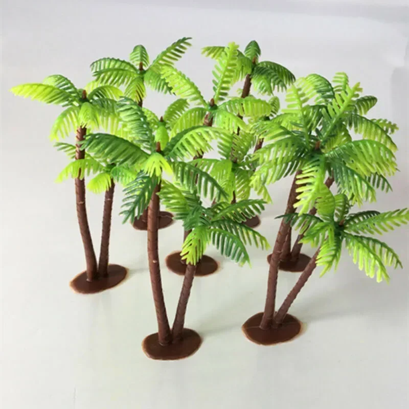5Pcs Mini Plastic Coconut Palm - مراجعة Aquarium Plant Ornament وسعره