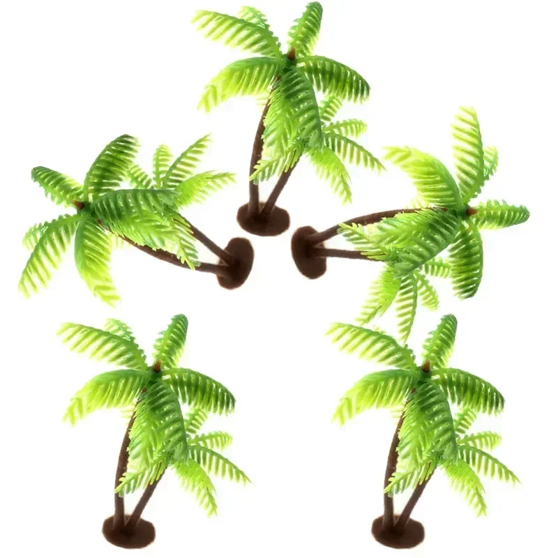 5Pcs Mini Plastic Coconut Palm - مراجعة Aquarium Plant Ornament وسعره